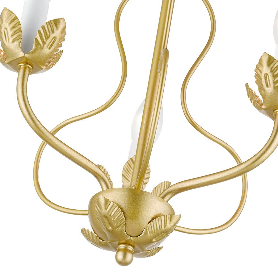 Livex Katarina 3 Light Chandelier, Soft Gold