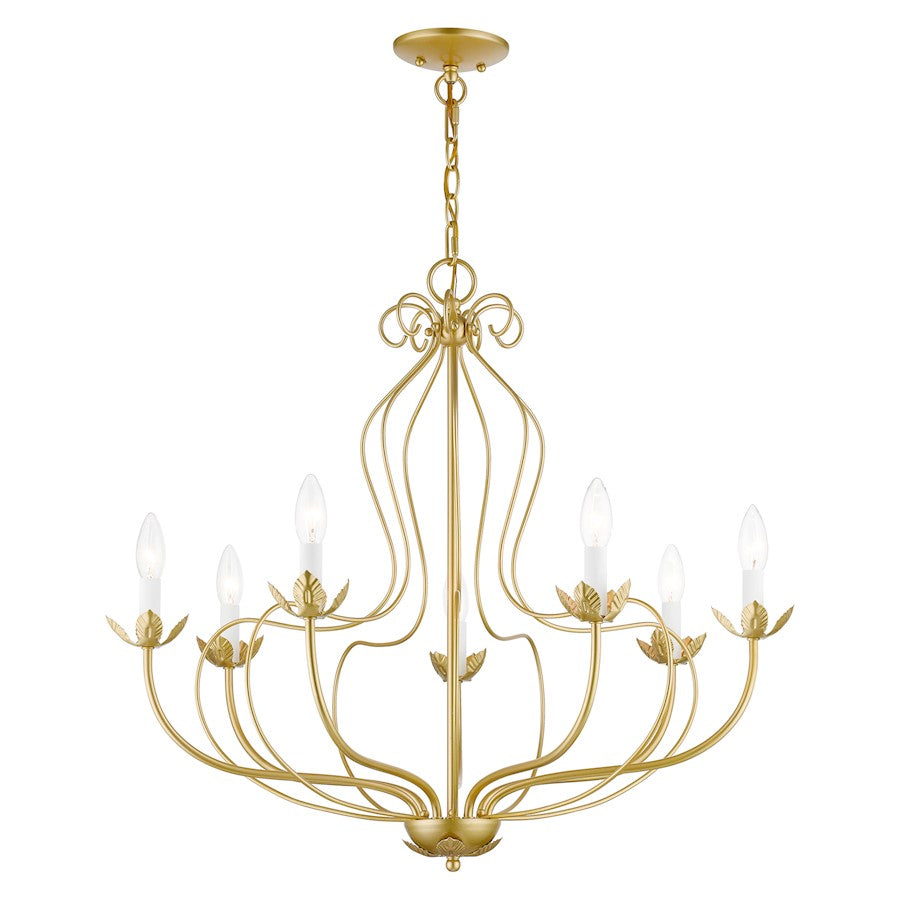 Livex Katarina 7 Light Chandelier, Soft Gold