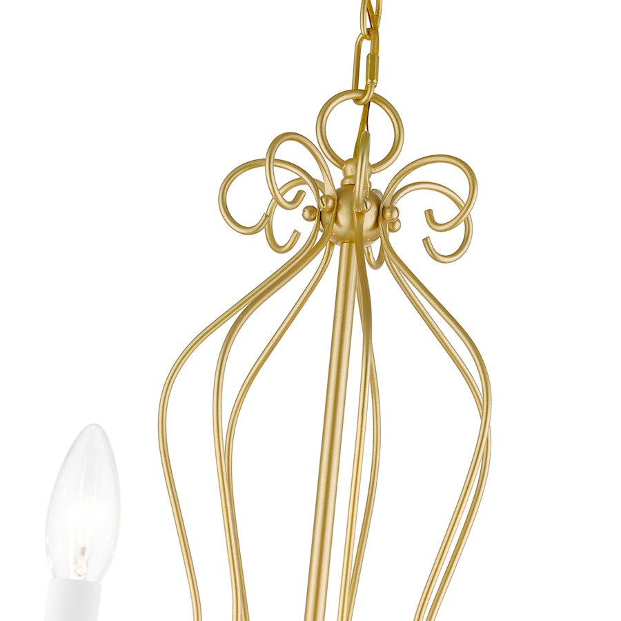 Livex Katarina 7 Light Chandelier, Soft Gold