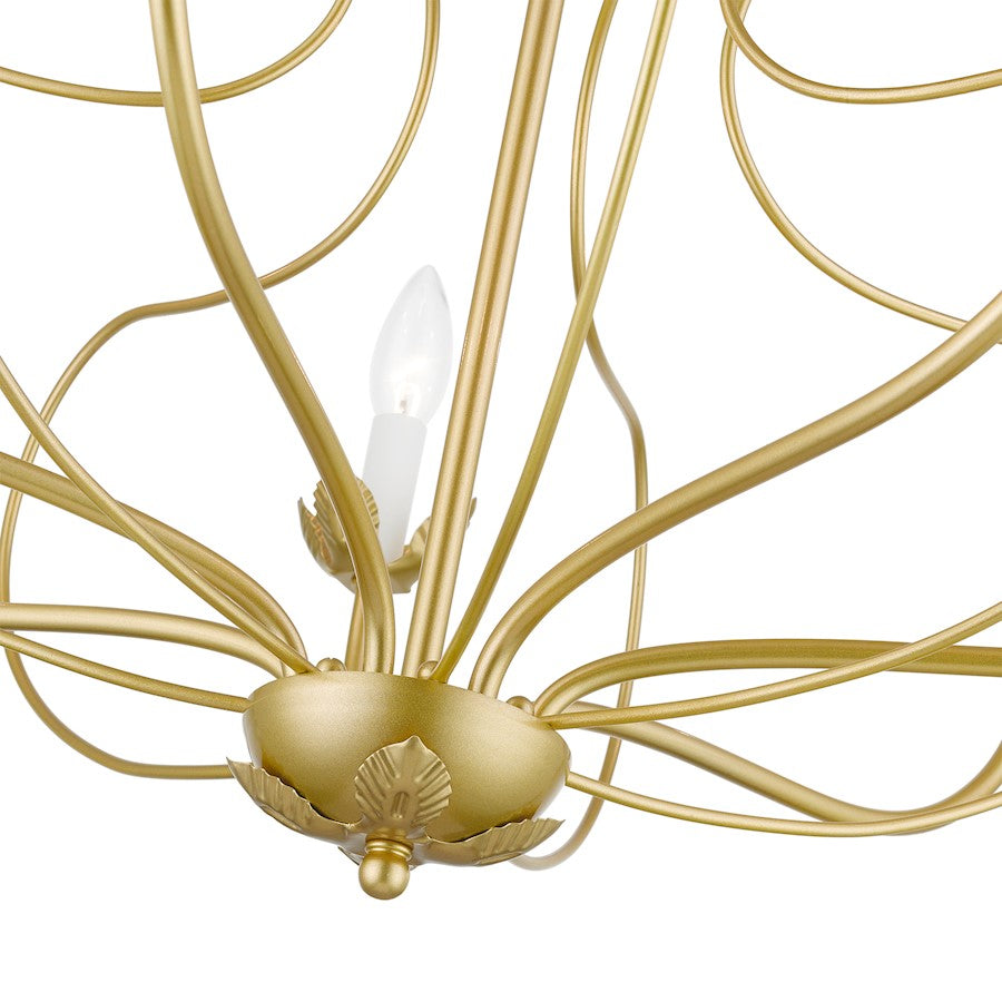 Livex Katarina 7 Light Chandelier, Soft Gold