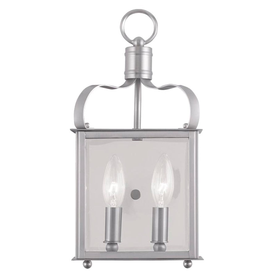 Livex Garfield 2 Light Wall Sconce, Brushed Nickel