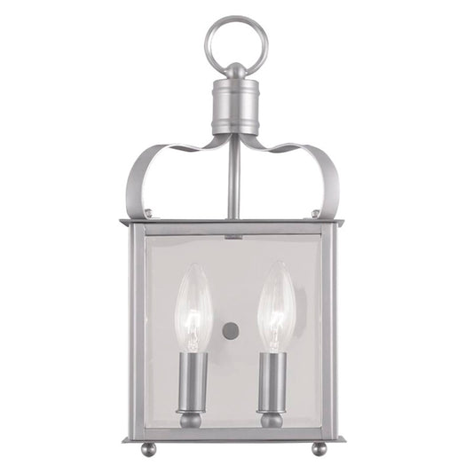 Livex Garfield 2 Light Wall Sconce, Brushed Nickel