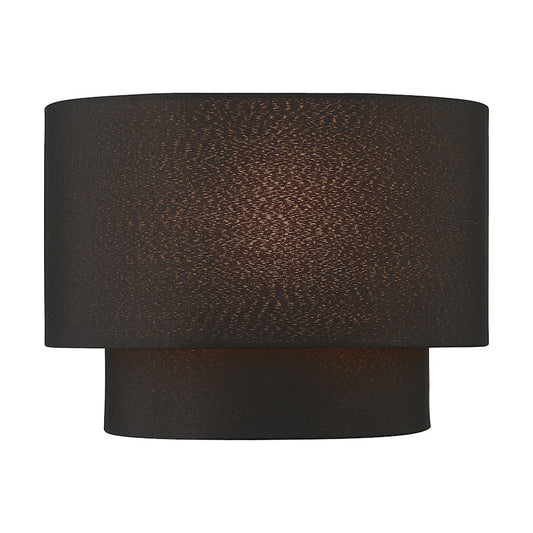 Livex Sentosa 1 Light ADA Sconce, Black/Orange Fabric Inside