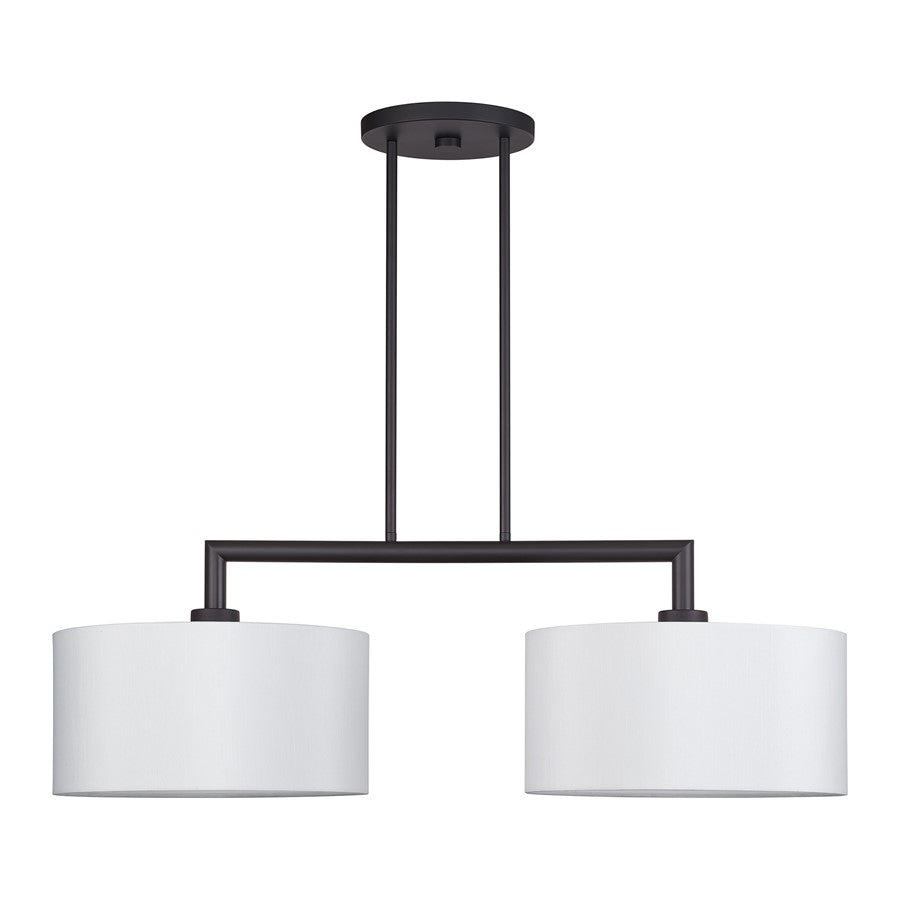 Livex Meridian 2Lt Large Chandelier, Bronze/Off-White