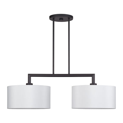 Livex Meridian 2Lt Large Chandelier, Bronze/Off-White