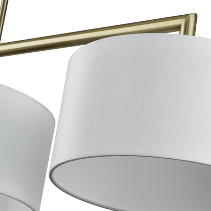 Livex Meridian 3Lt Extra Large Chandelier, Brass/Off-White