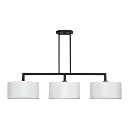Livex Meridian 3Lt Extra Large Chandelier, Black/Off-White