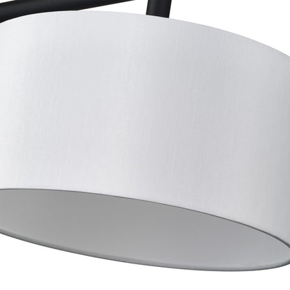 Livex Meridian 3Lt Extra Large Chandelier, Black/Off-White
