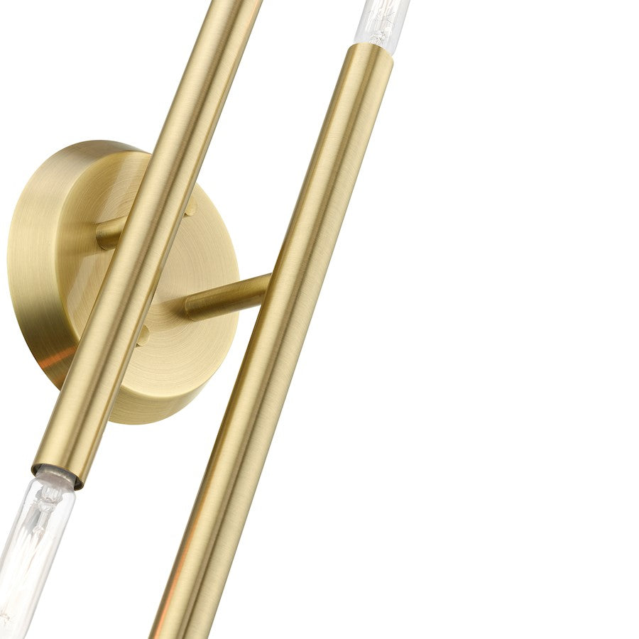 Livex Soho 4 Light ADA Sconce, Antique Brass