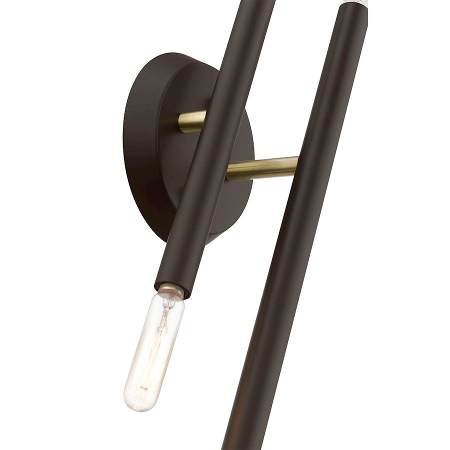 Livex Soho 4 Light ADA Sconce, Bronze/Antique Brass