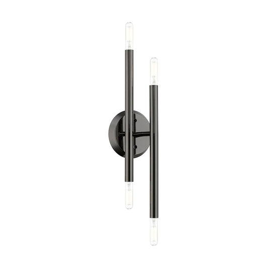 Livex Soho 4 Light ADA Sconce, Black Chrome