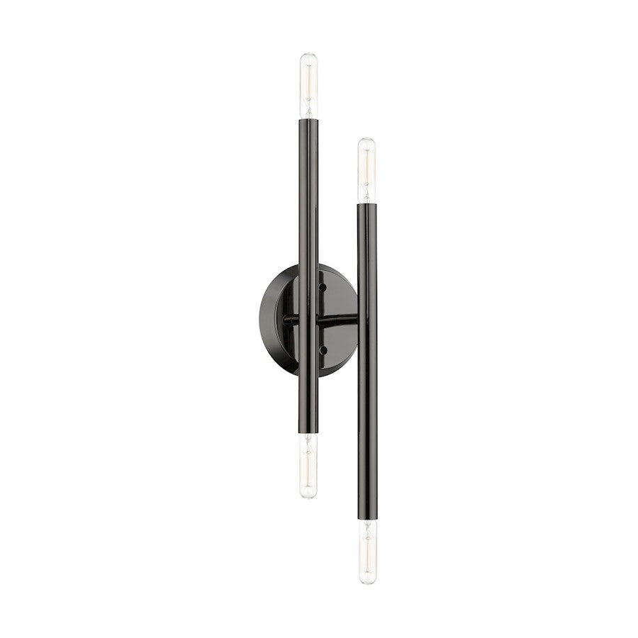 Livex Soho 4 Light ADA Sconce, Black Chrome