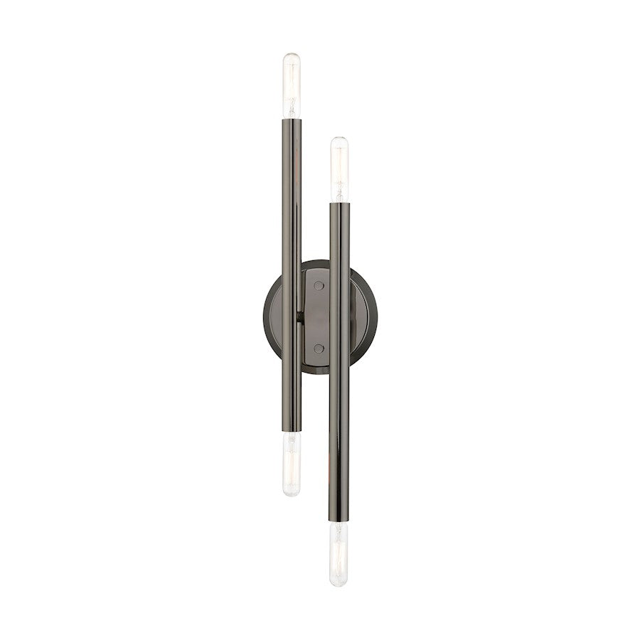 Livex Soho 4 Light ADA Sconce, Black Chrome