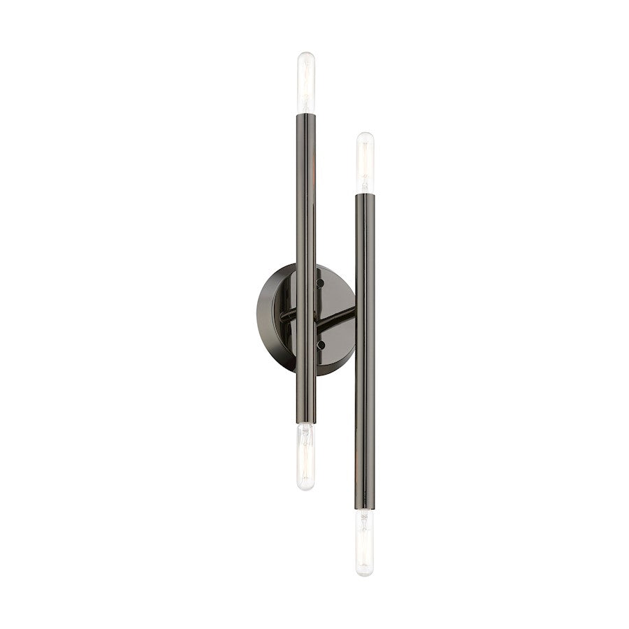 Livex Soho 4 Light ADA Sconce, Black Chrome