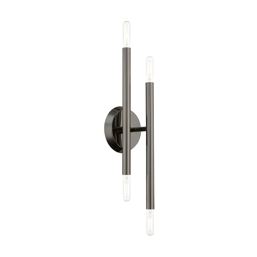 Livex Soho 4 Light ADA Sconce, Black Chrome