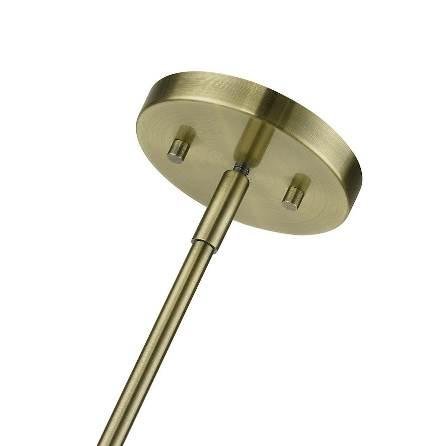 Livex Monaco 8 Light Chandelier, Brass