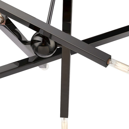 Livex Monaco 8 Light Chandelier, Black Chrome