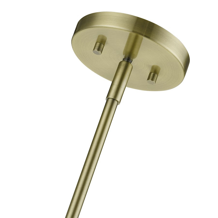 Livex Monaco 4 Light Linear Chandelier, Brass