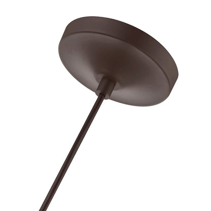 Livex Aldrich 1 Light 15" Pendant, Bronze/Antique Brass Accent/Clear