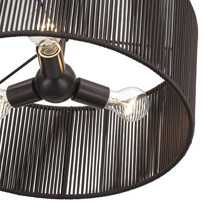 Livex Acordia 3Lt Pendant Chandelier, Bronze/Chocolate Polyester