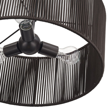 Livex Acordia 3Lt Pendant Chandelier, Bronze/Chocolate Polyester