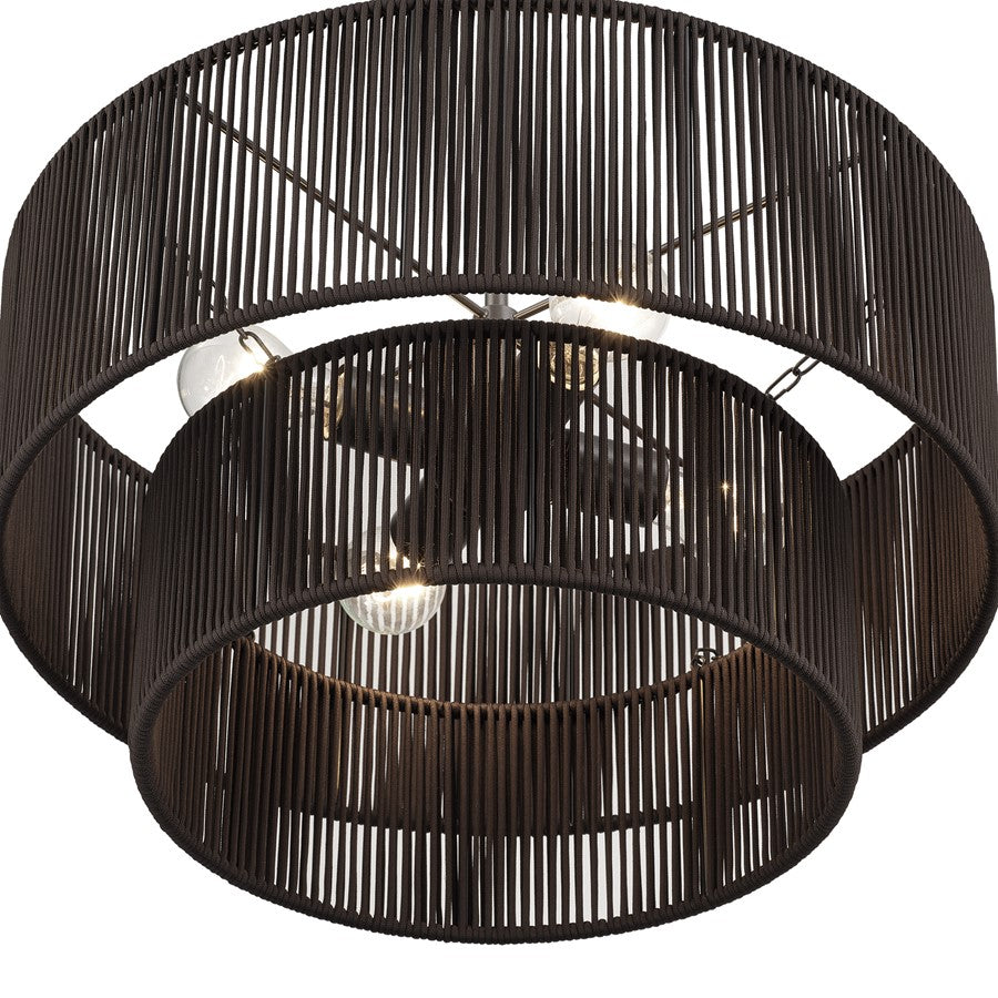 Livex Acordia 4Lt Pendant Chandelier, Bronze/Chocolate Polyester
