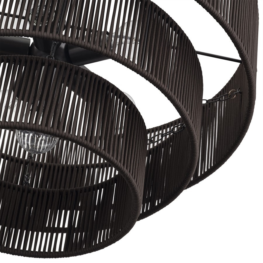 Livex Acordia 6Lt Pendant Chandelier, Bronze/Chocolate Polyester