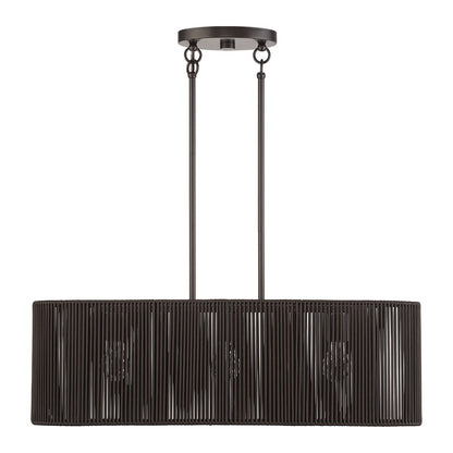 Livex Acordia 3Lt Medium Chandelier, Bronze/Chocolate Polyester