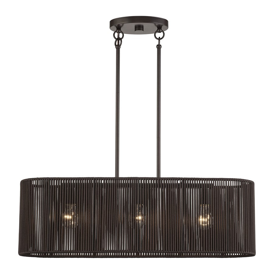 Livex Acordia 3Lt Medium Chandelier, Bronze/Chocolate Polyester
