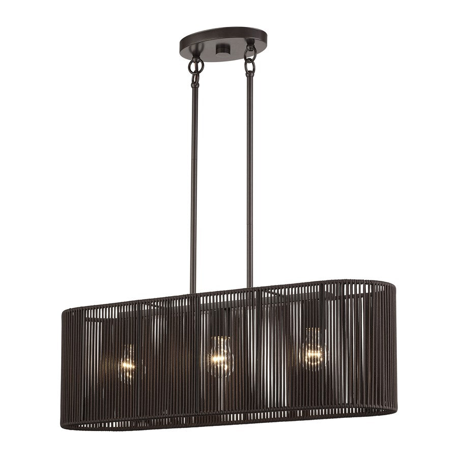Livex Acordia 3Lt Medium Chandelier, Bronze/Chocolate Polyester