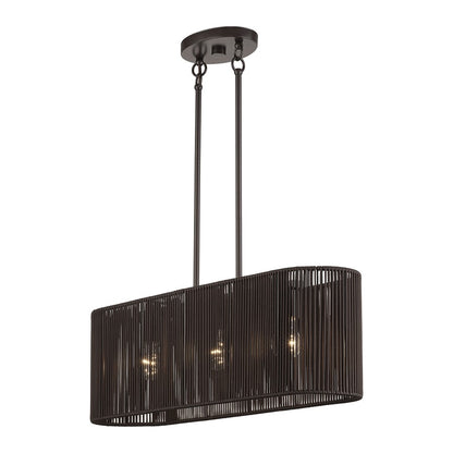 Livex Acordia 3Lt Medium Chandelier, Bronze/Chocolate Polyester
