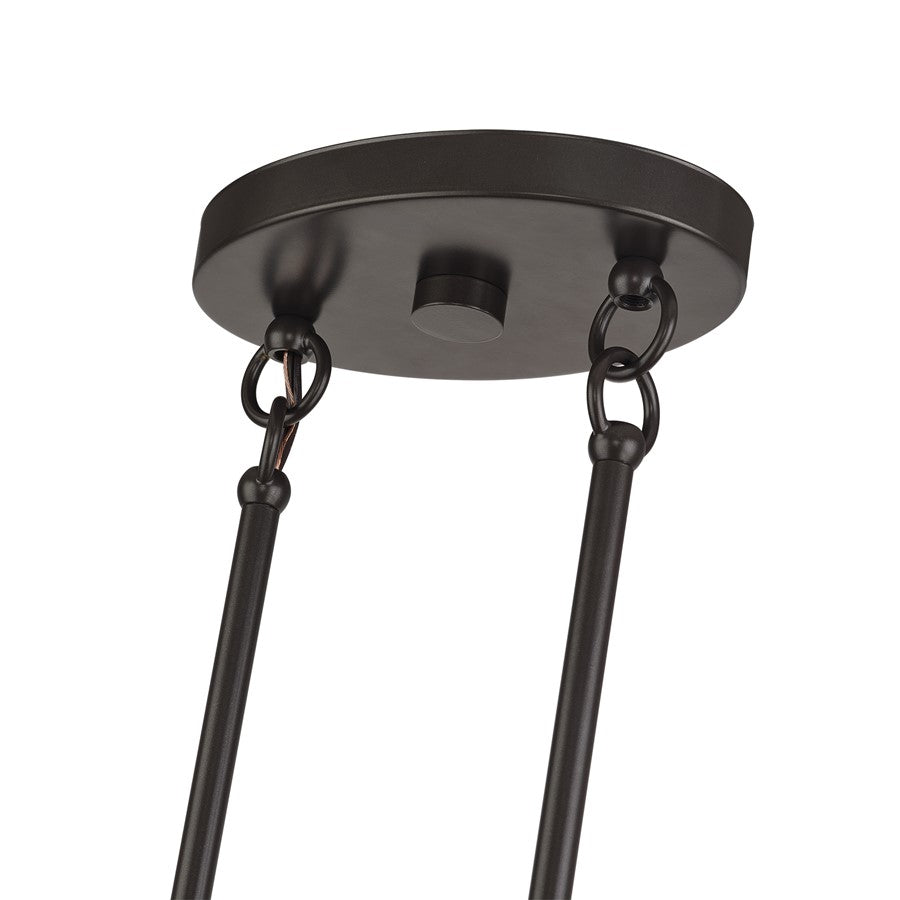 Livex Acordia 4Lt Large Chandelier, Bronze/Chocolate Polyester