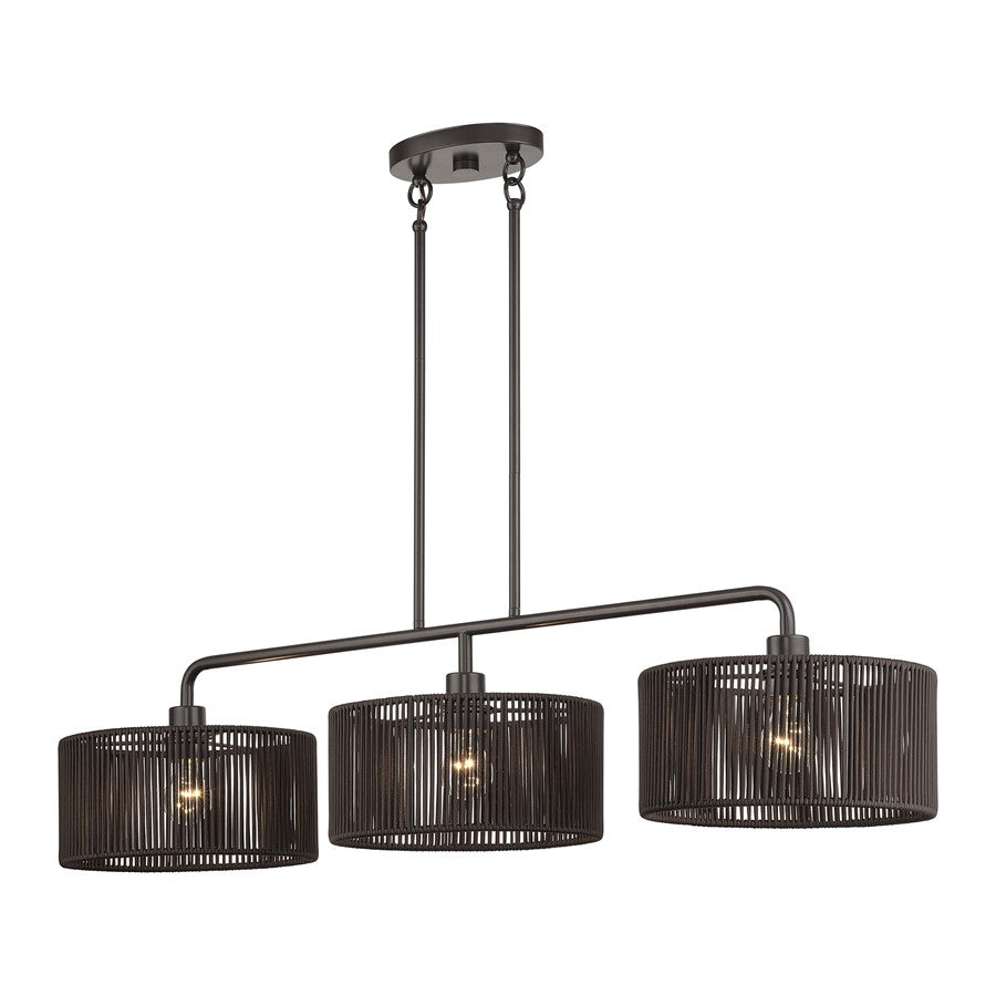 Livex Acordia 3Lt Extra Large Chandelier, Bronze/Chocolate Polyester