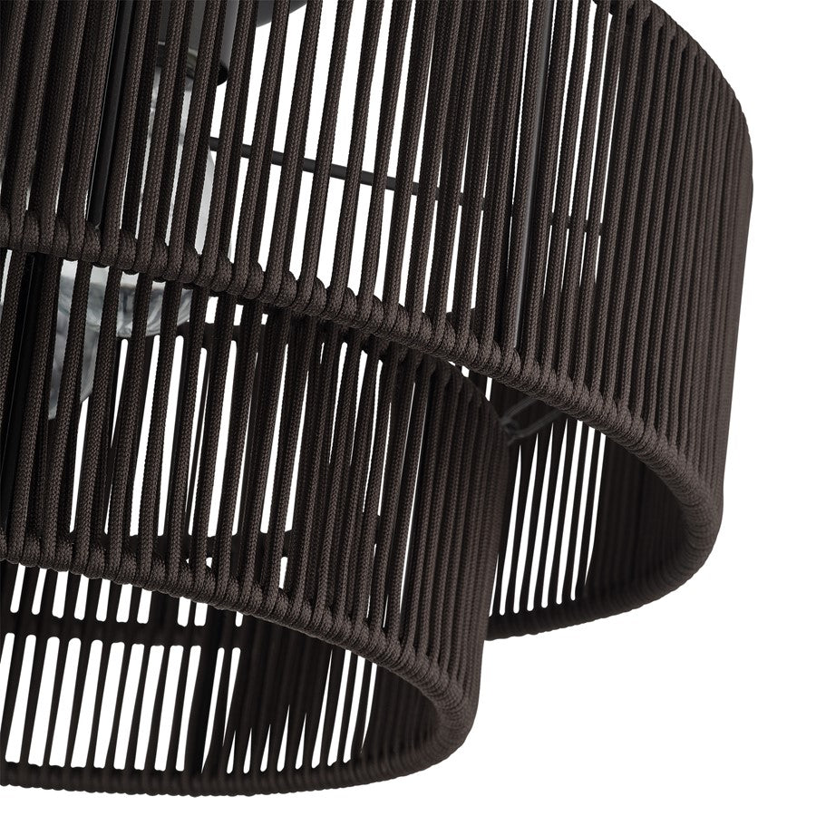 Livex Acordia 3Lt 9" Semi-Flush, Bronze/Chocolate Polyester