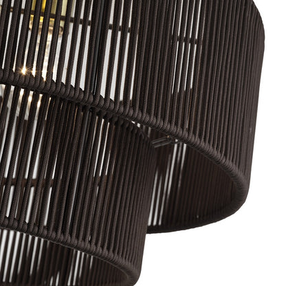 Livex Acordia 4Lt 21" Semi-Flush, Brass/Chocolate Polyester