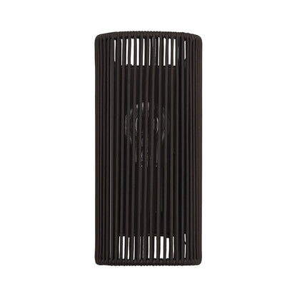 Livex Acordia 1Lt ADA 5" Sconce, Bronze/Dark Chocolate Polyester Rope