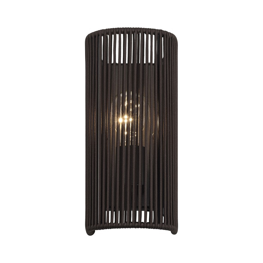 Livex Acordia 1Lt ADA 5" Sconce, Bronze/Dark Chocolate Polyester Rope