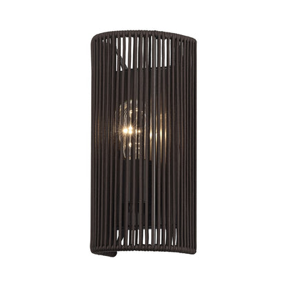 Livex Acordia 1Lt ADA 5" Sconce, Bronze/Dark Chocolate Polyester Rope