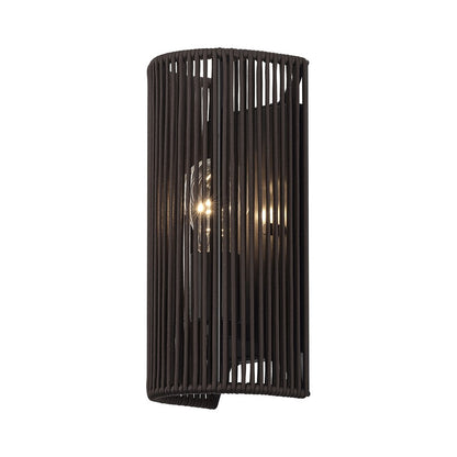 Livex Acordia 1Lt ADA 5" Sconce, Bronze/Dark Chocolate Polyester Rope
