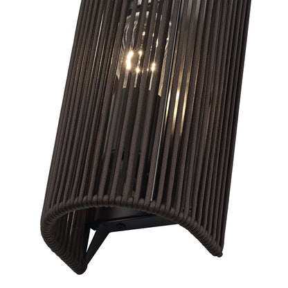 Livex Acordia 1Lt ADA 5" Sconce, Bronze/Dark Chocolate Polyester Rope