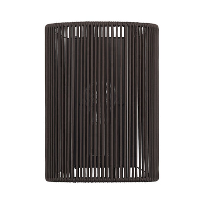 Livex Acordia 1Lt ADA 8" Sconce, Bronze/Dark Chocolate Polyester Rope