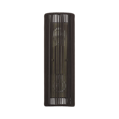 Livex Acordia 2Lt ADA Sconce, Brass/Dark Chocolate Polyester Rope