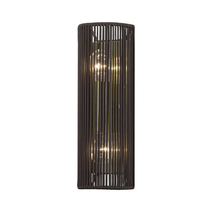 Livex Acordia 2Lt ADA Sconce, Brass/Dark Chocolate Polyester Rope