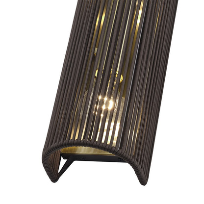 Livex Acordia 2Lt ADA Sconce, Brass/Dark Chocolate Polyester Rope