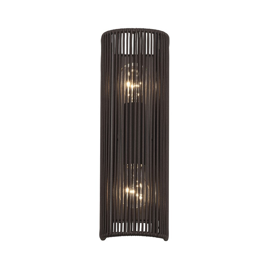 Livex Acordia 2Lt ADA Sconce, Bronze/Dark Chocolate Polyester Rope