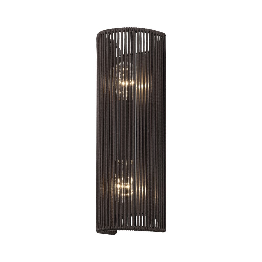 Livex Acordia 2Lt ADA Sconce, Bronze/Dark Chocolate Polyester Rope