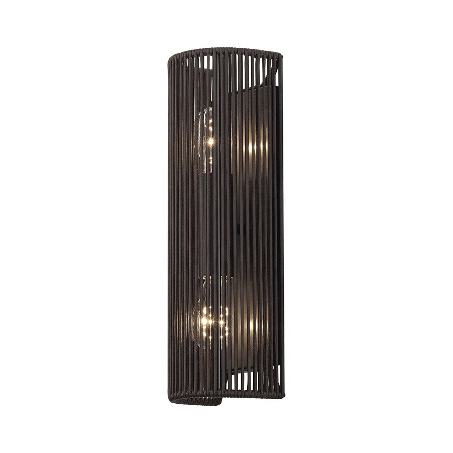 Livex Acordia 2Lt ADA Sconce, Bronze/Dark Chocolate Polyester Rope