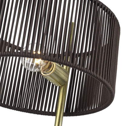 Livex Acordia 1Lt Swing Arm Wall Lamp, Brass/Chocolate Polyester