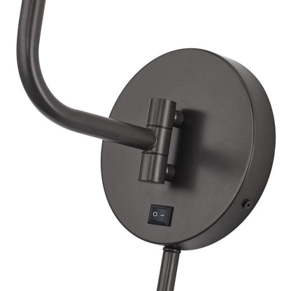 Livex Acordia 1Lt Swing Arm Wall Lamp, Bronze/Chocolate Polyester