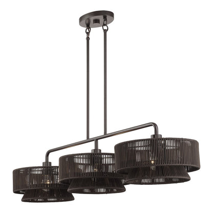 Livex Florell 3Lt Extra Large Chandelier, Bronze/Chocolate Polyester